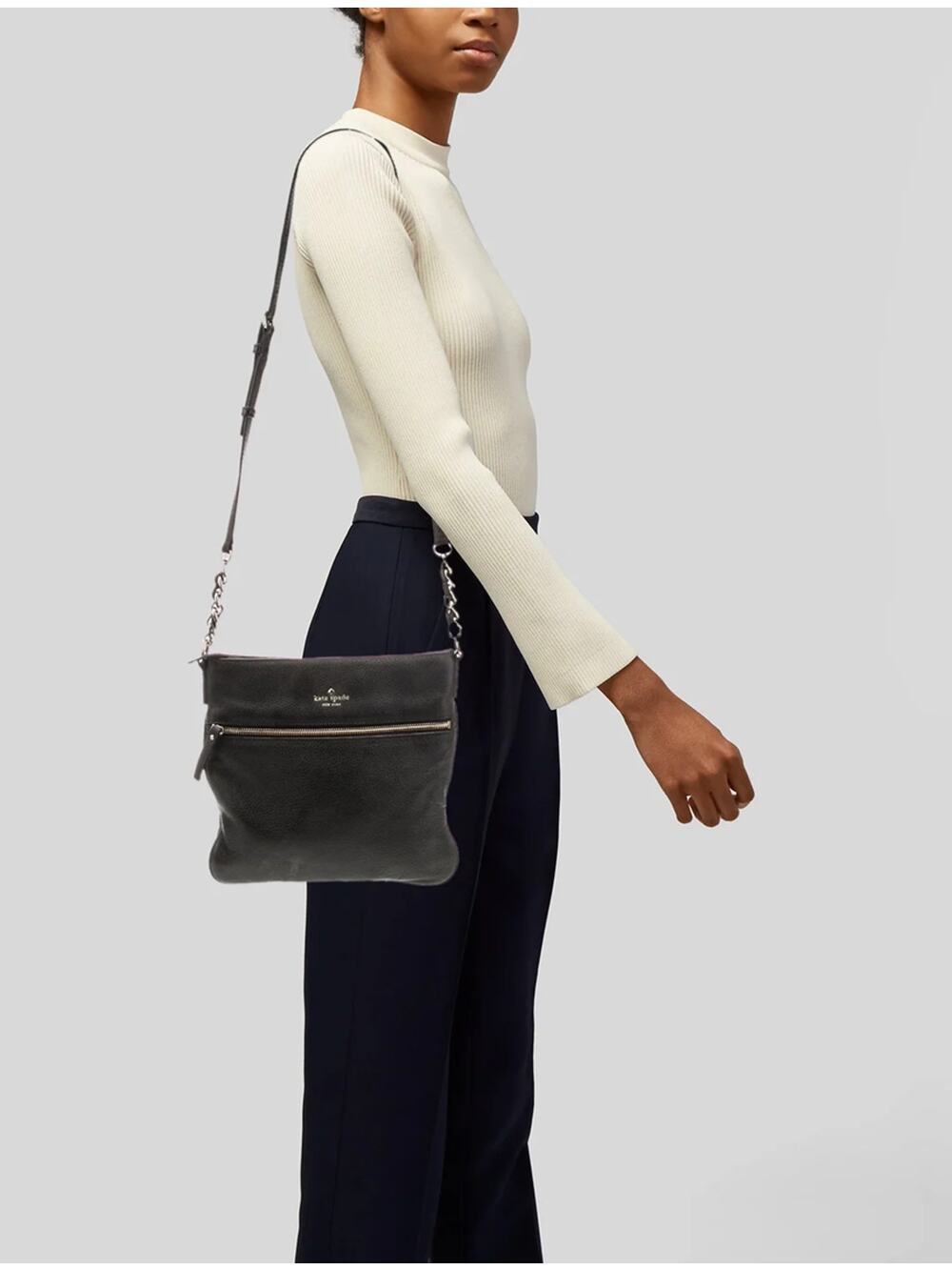 Kate Spade New York Cobble Hill Ellen Pebbled Leather Crossbody Bag Black